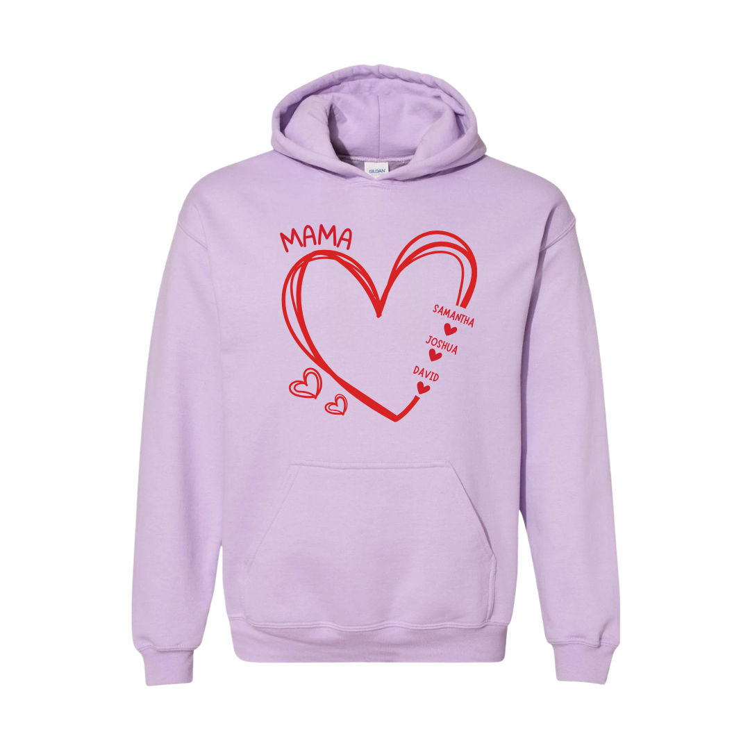 Mama's Heart Personalized Hoodie
