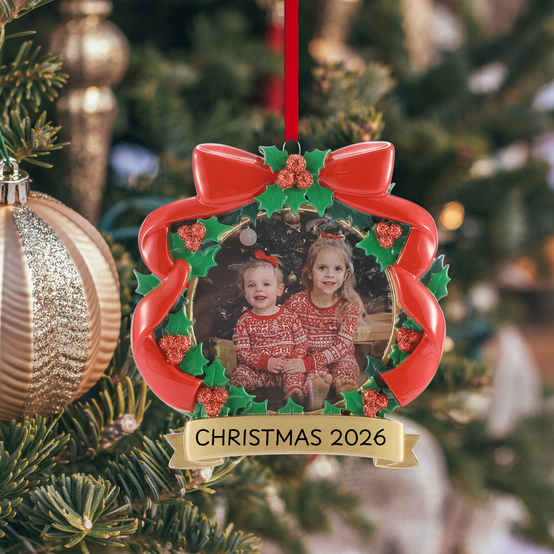Holiday Wreath Frame Ornament