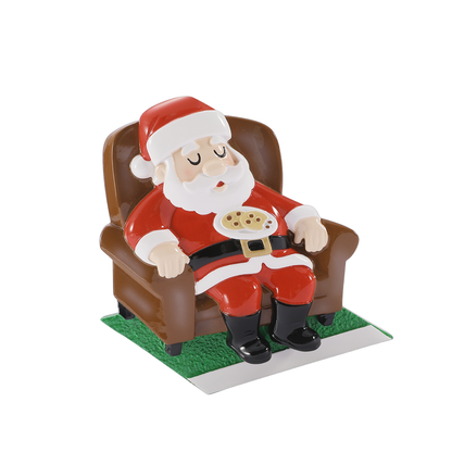 Santa Sleeping After Cookies Ornament