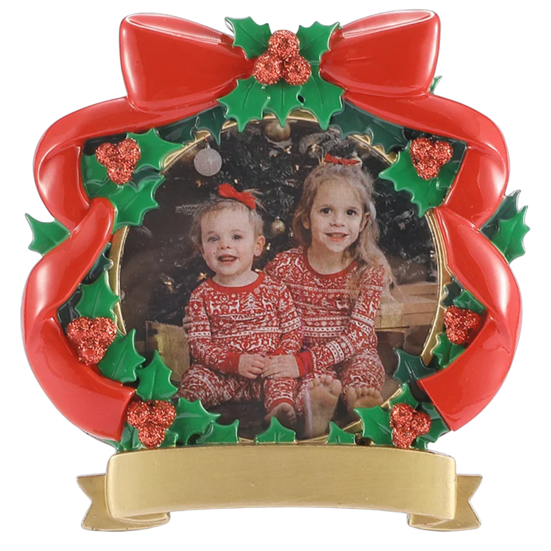 Holiday Wreath Frame Ornament