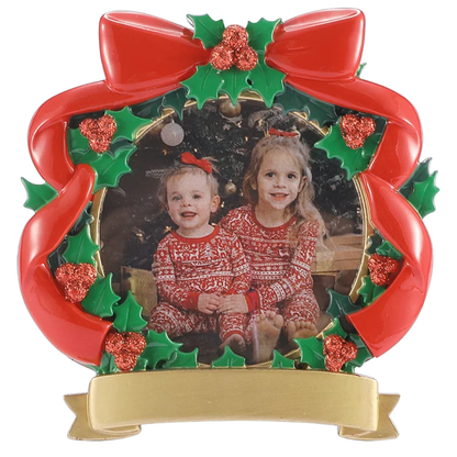 Holiday Wreath Frame Ornament