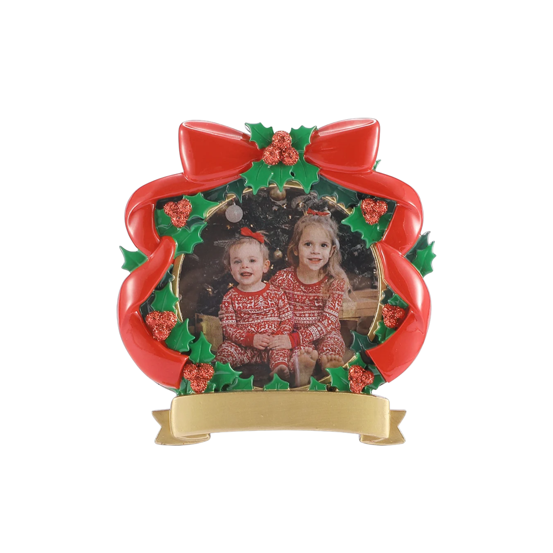 Holiday Wreath Frame Ornament
