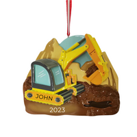 Excavator Personalized Christmas Ornament