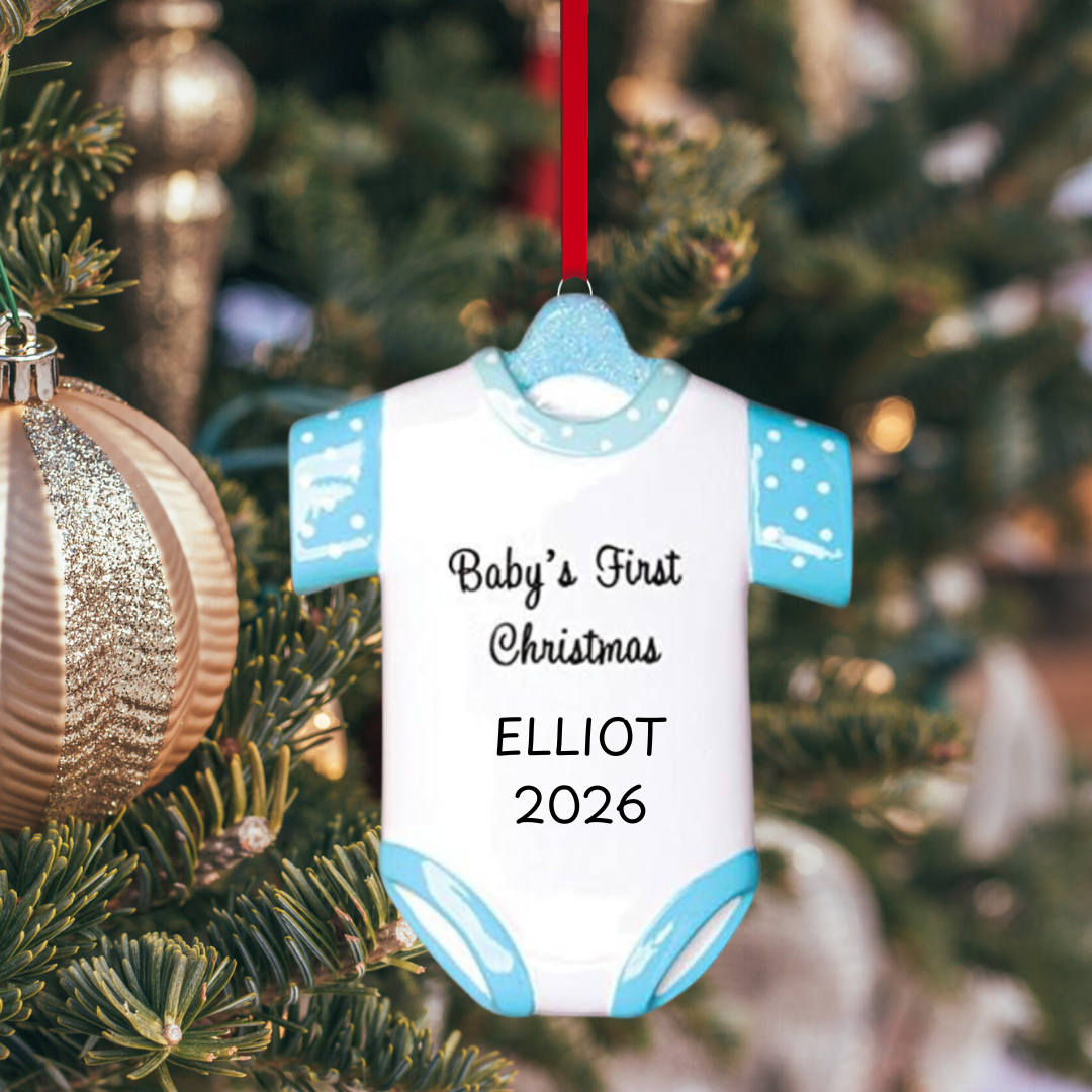 Blue Baby Onesie Ornament
