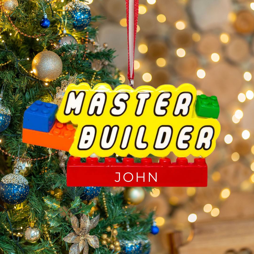 Master Builder Personalized Christmas Ornament