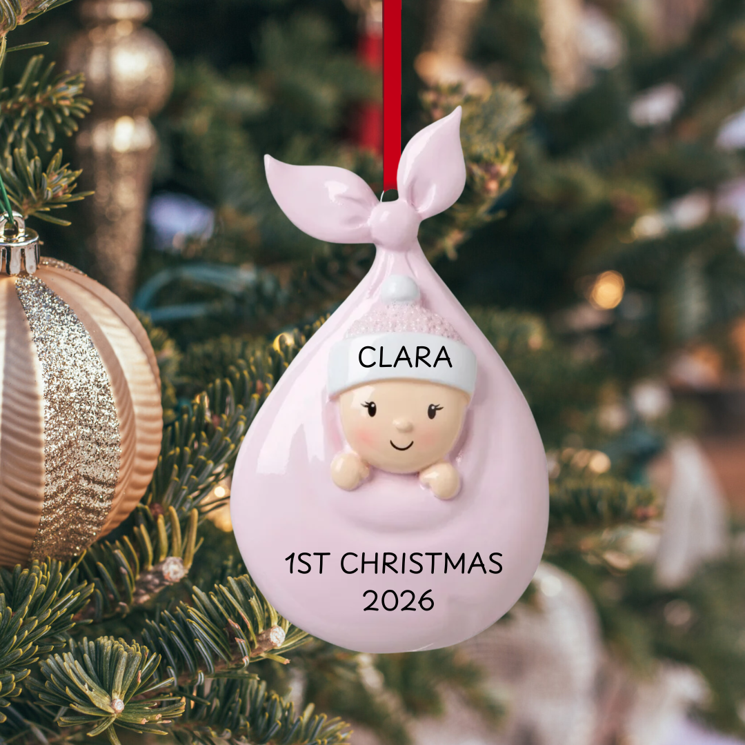 Pink Baby Bundle Ornament