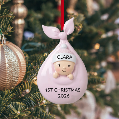 Pink Baby Bundle Ornament