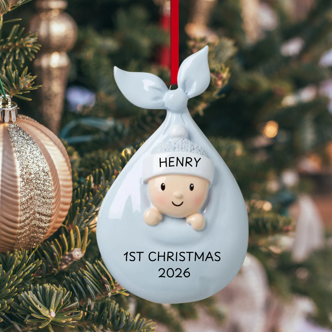 Blue Baby Bundle Ornament