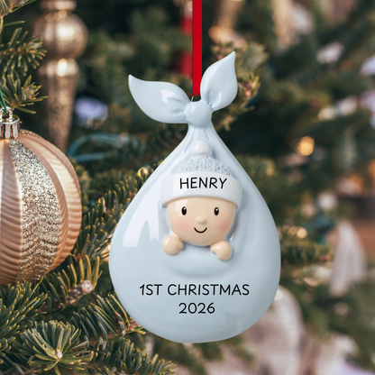 Blue Baby Bundle Ornament