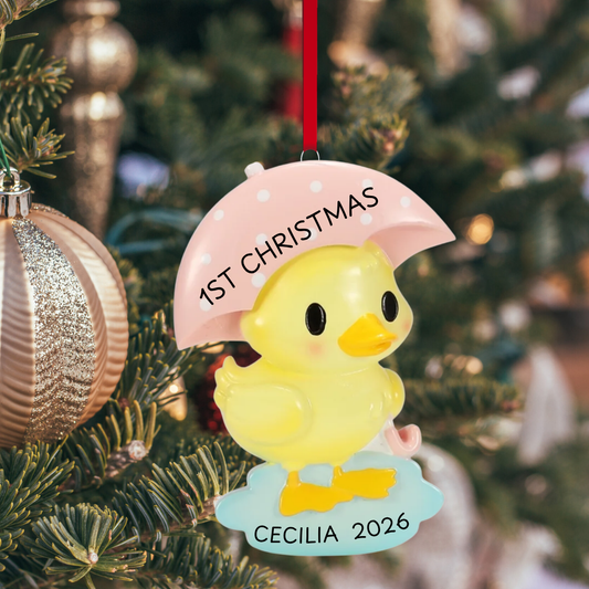 Pink Baby Duck Ornament