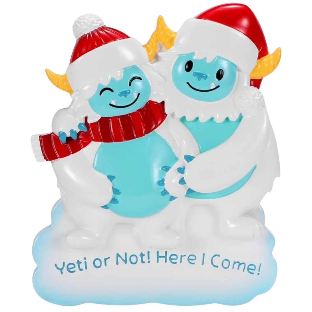Yeti Couple Expecting Ornament