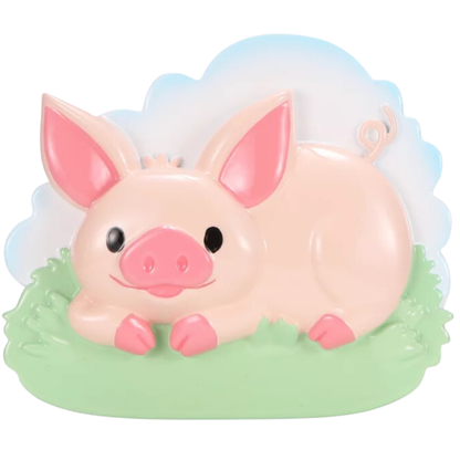 Décoration cochon sur herbe