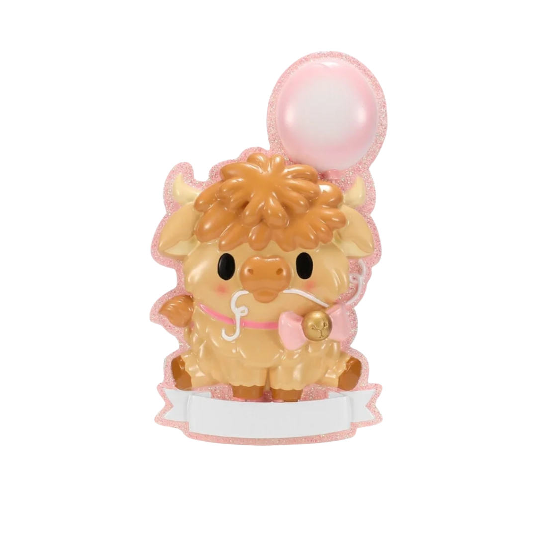 Pink Baby Highland Cow Ornament