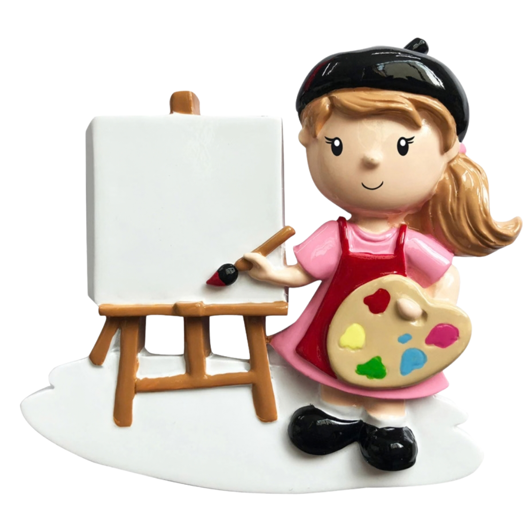 Artist Girl Ornament