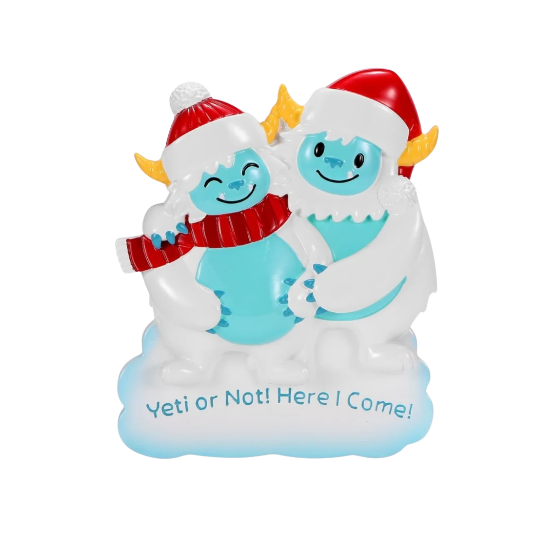 Yeti Couple Expecting Ornament