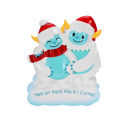 Yeti Couple Expecting Ornament