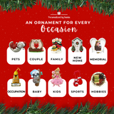 Snowman Snowflake Family of 10 Ornament