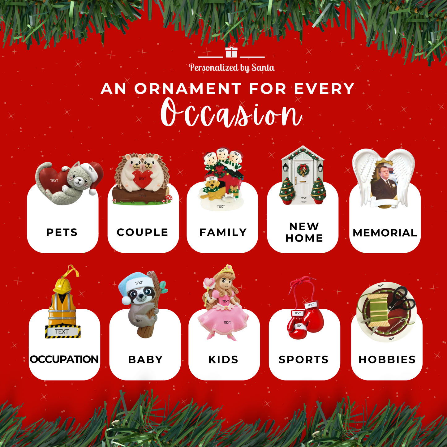 Mr & Mrs Claus family of 7 Ornament
