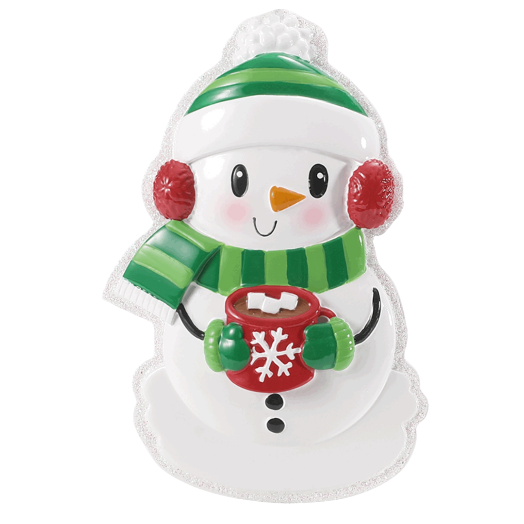 Snowman With Hot Cocoa Ornament