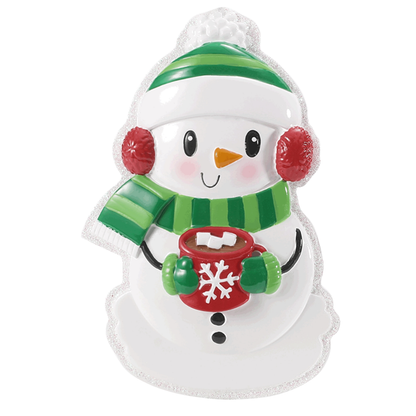 Snowman With Hot Cocoa Ornament