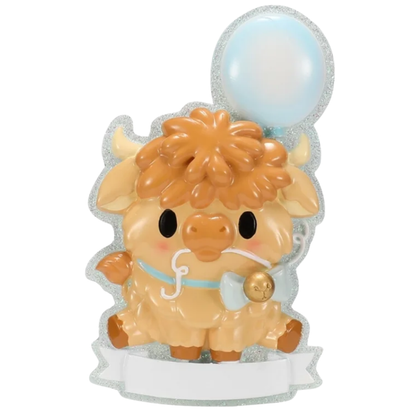 Blue Baby Highland Cow Ornament