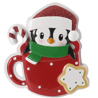 Penguin With Hot Cocoa Ornament
