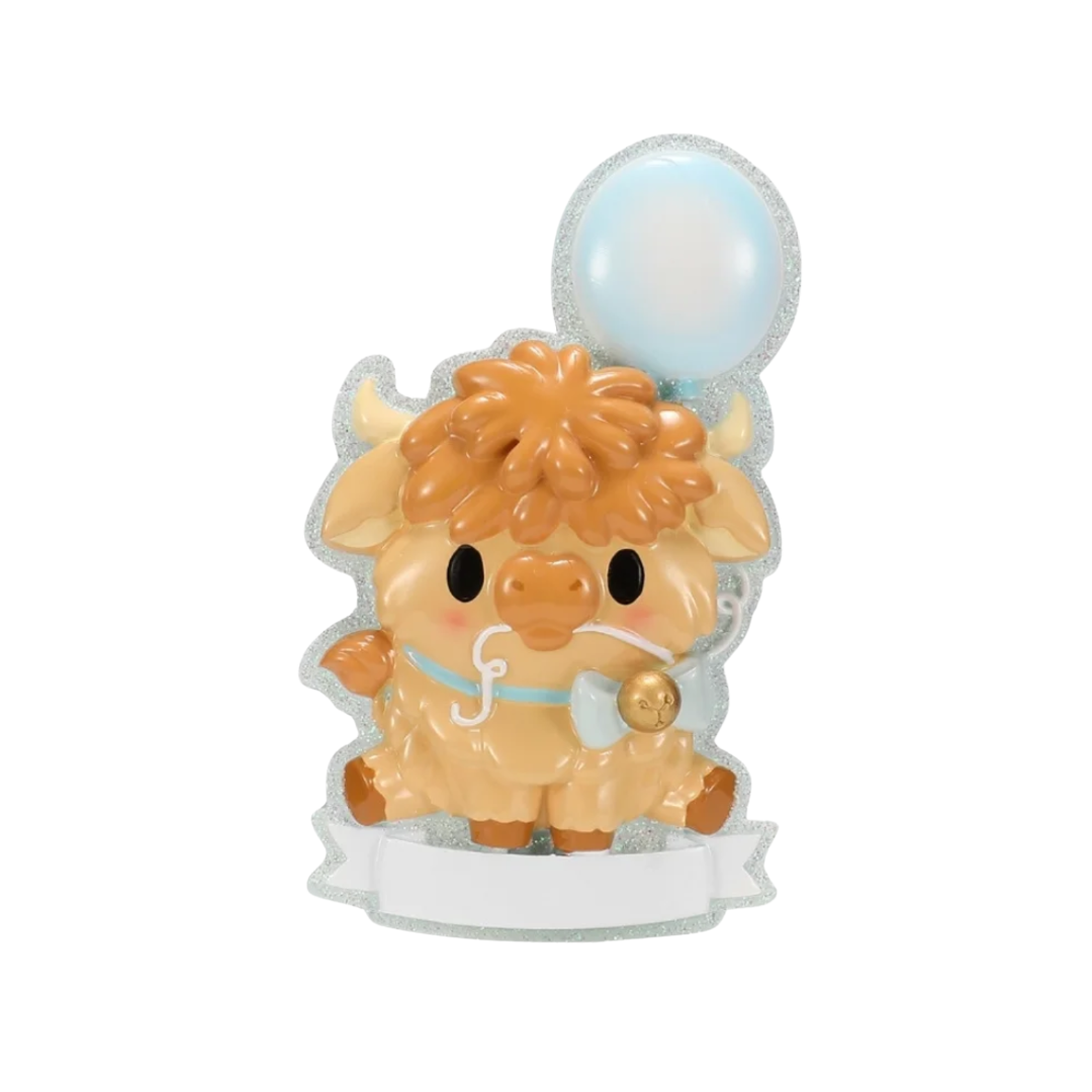 Blue Baby Highland Cow Ornament