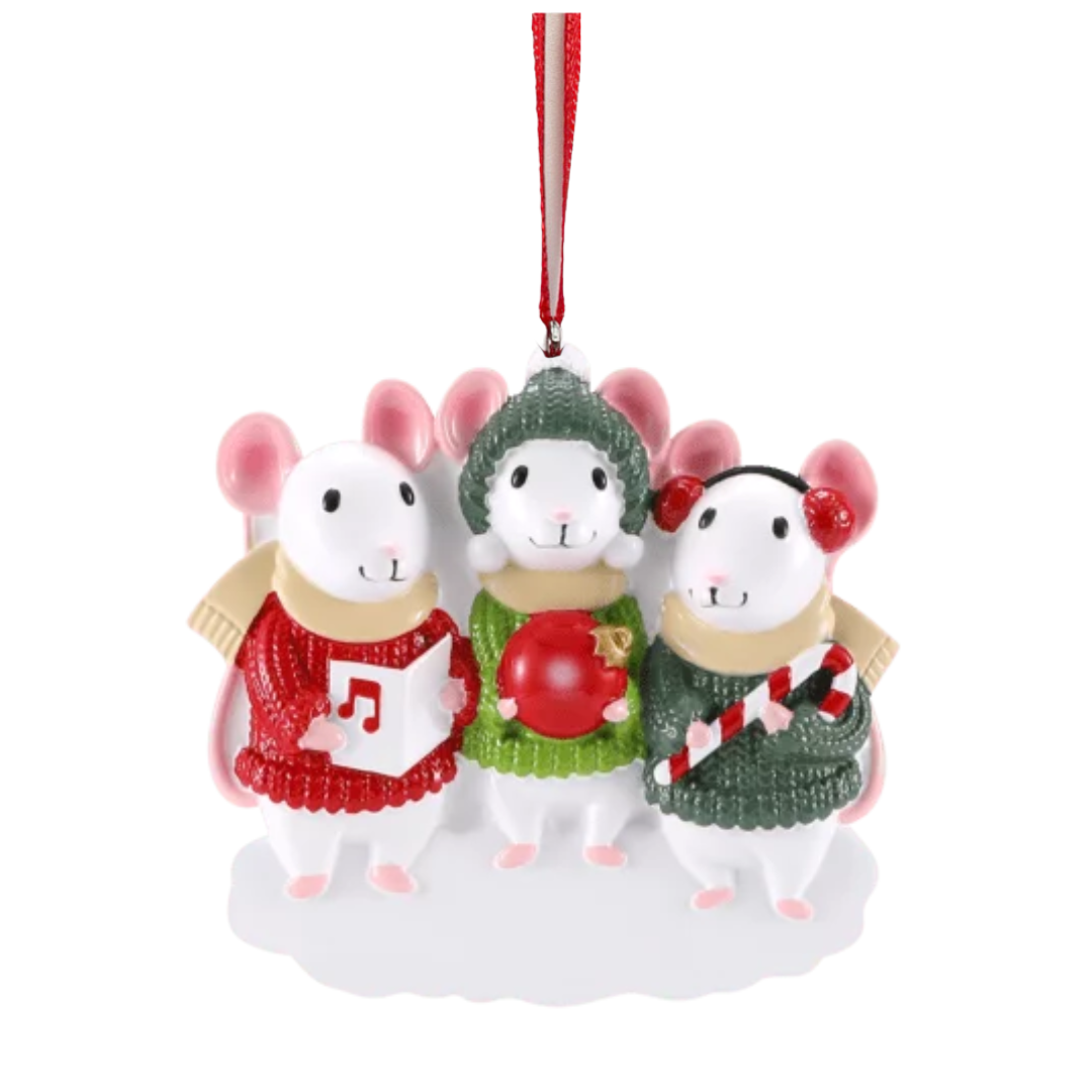 Mouse Family of 3 Ornament