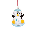 Baby Penguin Blue Ornament
