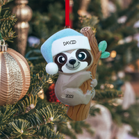 Baby Sloth - BLUE Ornament