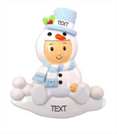 Baby in Snowman Costume - Blue