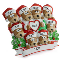 Brown Bear Family of 8- Table Topper Stand Decoration