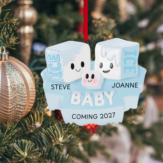 Ice Ice Baby Expecting Ornament