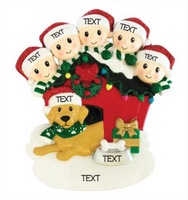 Doghouse Family of 5 Ornament