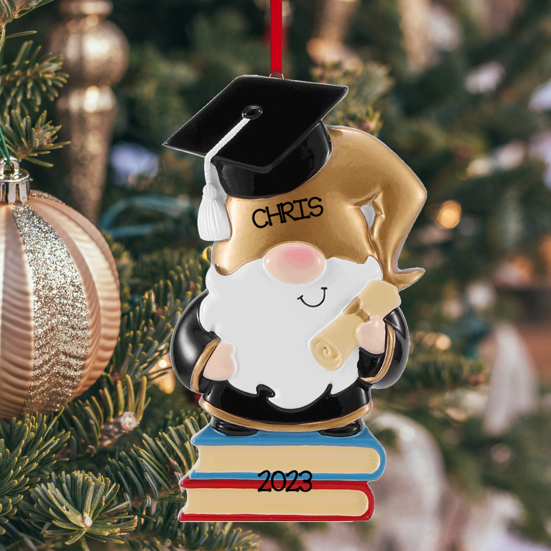 Gnome Graduate Ornament