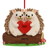 Hedgehog Couple Ornament
