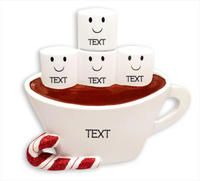 Hot Chocolate Family of 4 Ornament