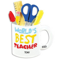 Best Teacher Mug Ornament