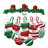 Mitten Family of 12 Ornament