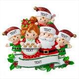 Mr & Mrs Claus family of 5 Ornament