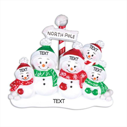 Northpole Family of 5- Table Topper Stand Decoration