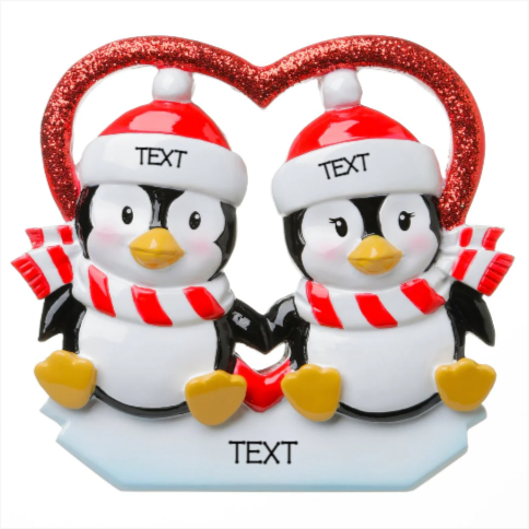 Penguins in Love Ornament