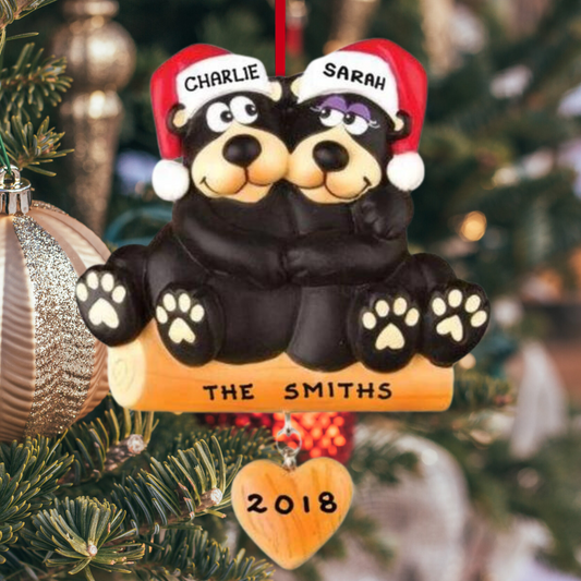 Black Bear Couple Ornament