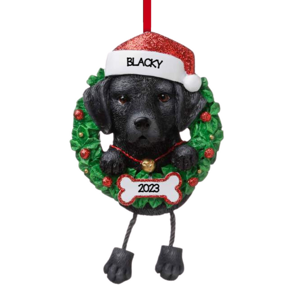 Black Lab Dog Ornament
