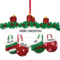 Mitten Family of 4 Ornament