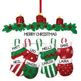 Mitten Family of 8 Ornament