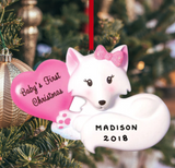 Baby Fox - Pink Ornament