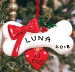 #1 Dog Bone with Bow - Personalized by Santa - Canada