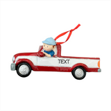 Red Pickup truck Ornament
