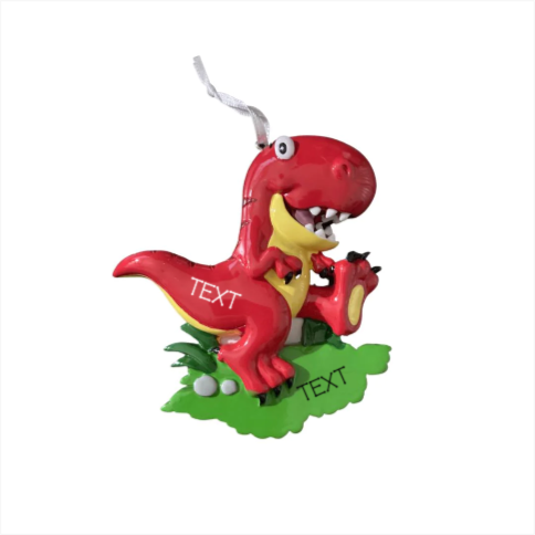 Red T-Rex Dinosaur Ornament